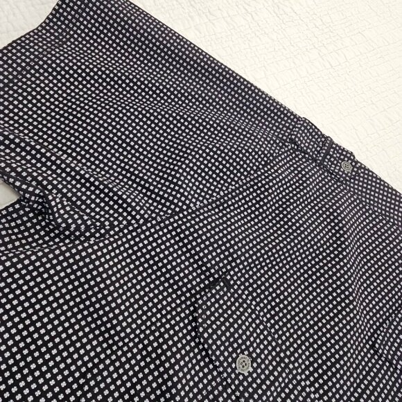 Lions Crest English Laundry Shirt Men's 4X Button Short Sleeve Navy Blue EUC - Picture 7 of 14